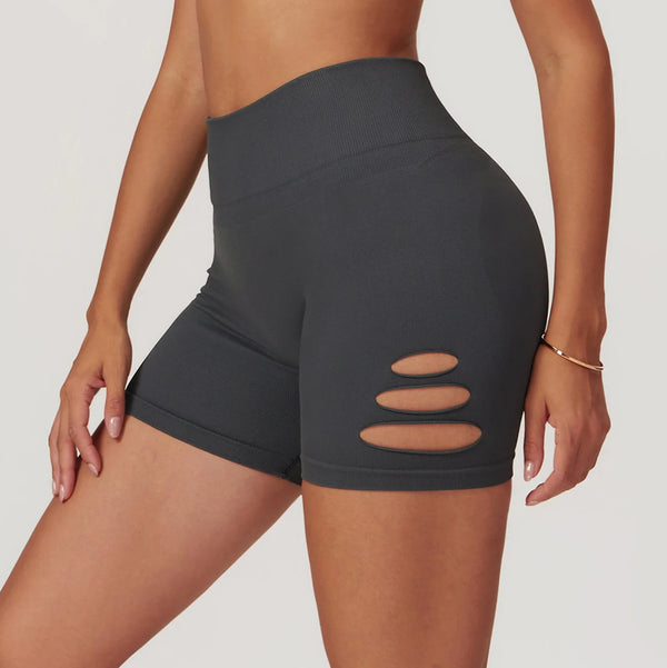 High Waist Cutout Shorts