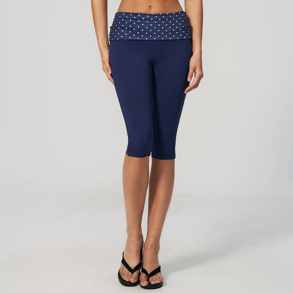 Foldover Waist Yoga Capri Leggings