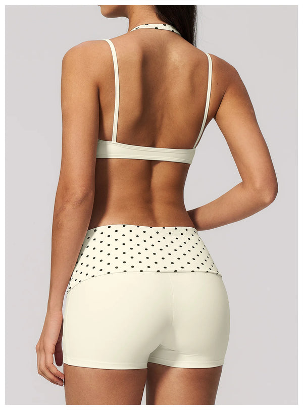 Polka Dot Double-Layer Sports Bra