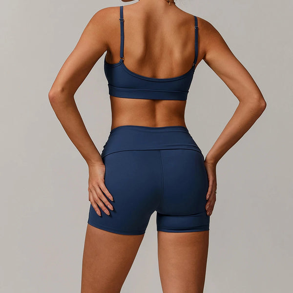 Foldover High-Waist Shorts