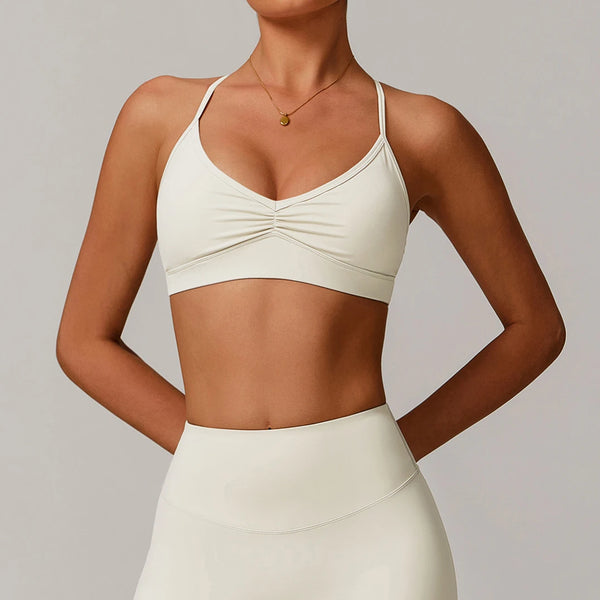 Cinched Strappy Sports Bra