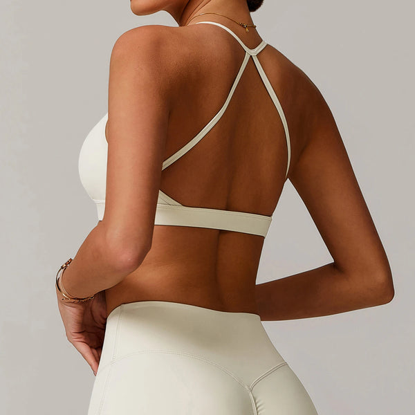 Cinched Strappy Sports Bra