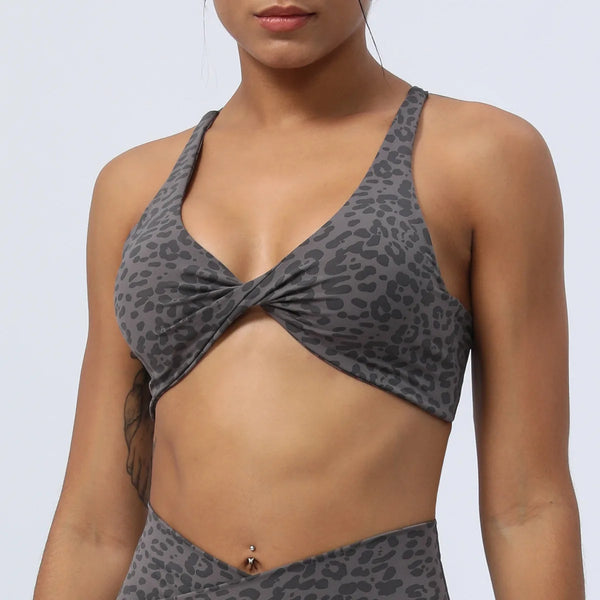 Yoga Bra Leopard Print
