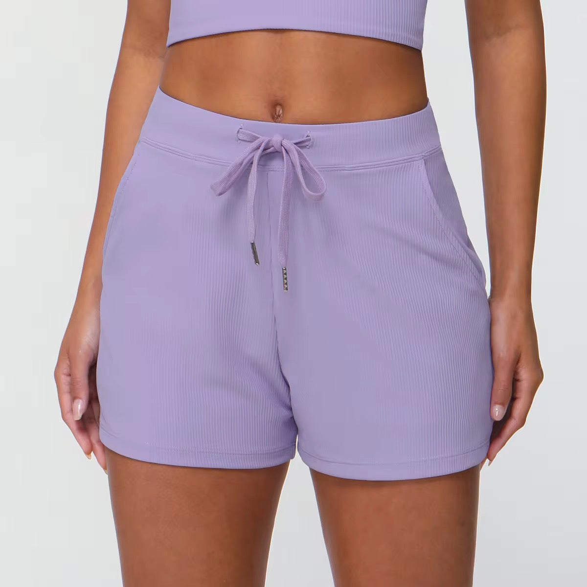 High Waisted Drawstring Casual Shorts