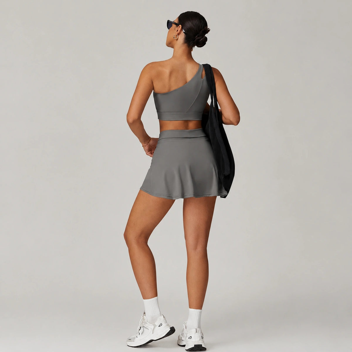 One-Shoulder Tennis Skirt Set