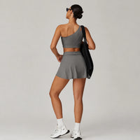 One-Shoulder Tennis Skirt Set