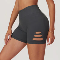 High Waist Cutout Shorts