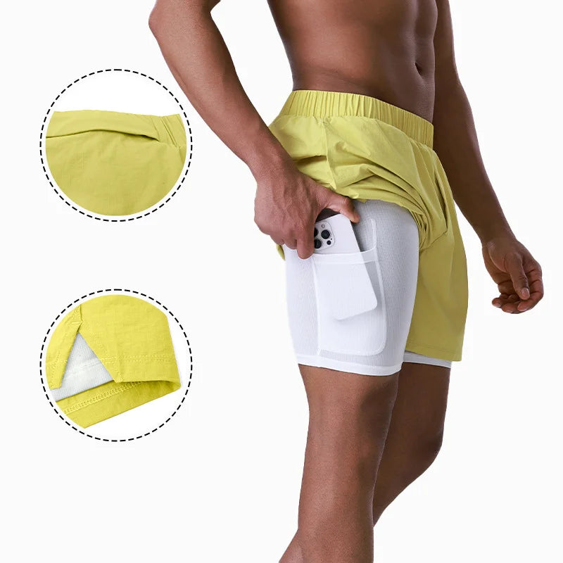 Double Layer Running Shorts