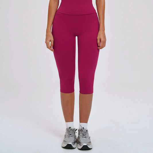 High-Waist Scrunch Butt Capri Leggings