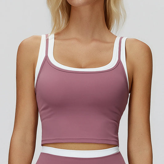 Layering Two-Piece Padded Yoga Tank Top