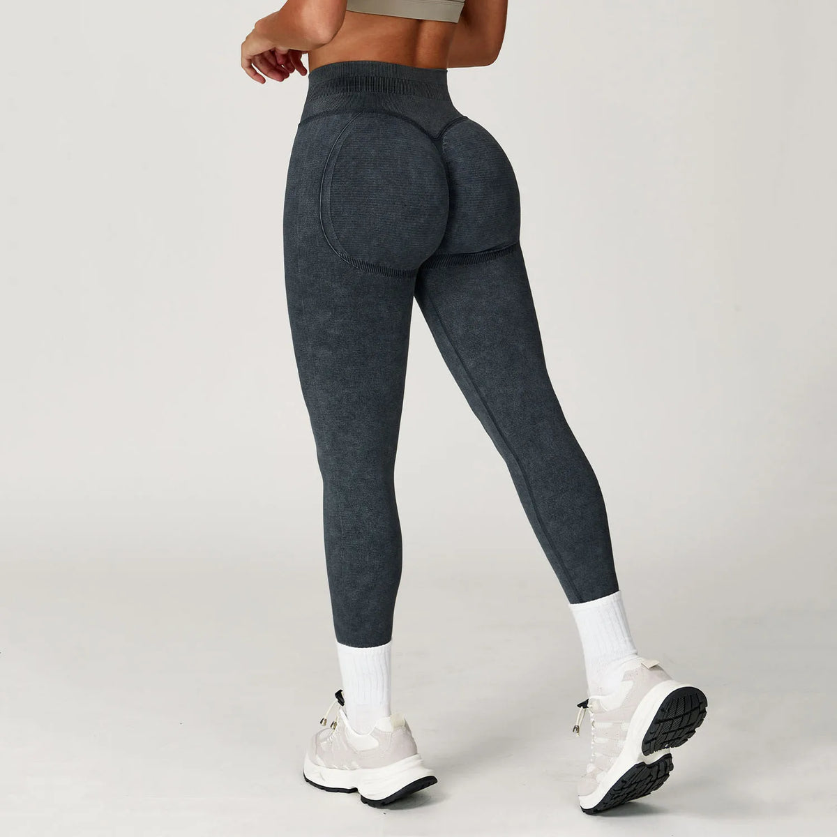 Seamless Sand-Washed High-Waist Booty-Lifting Leggings