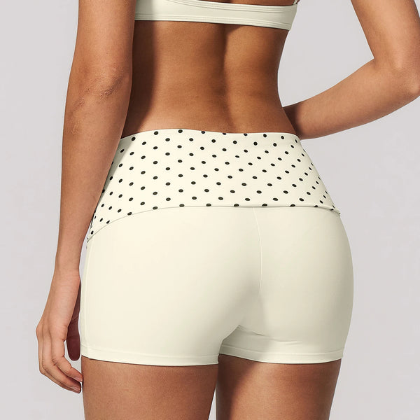 Foldover Waist Gym Shorts