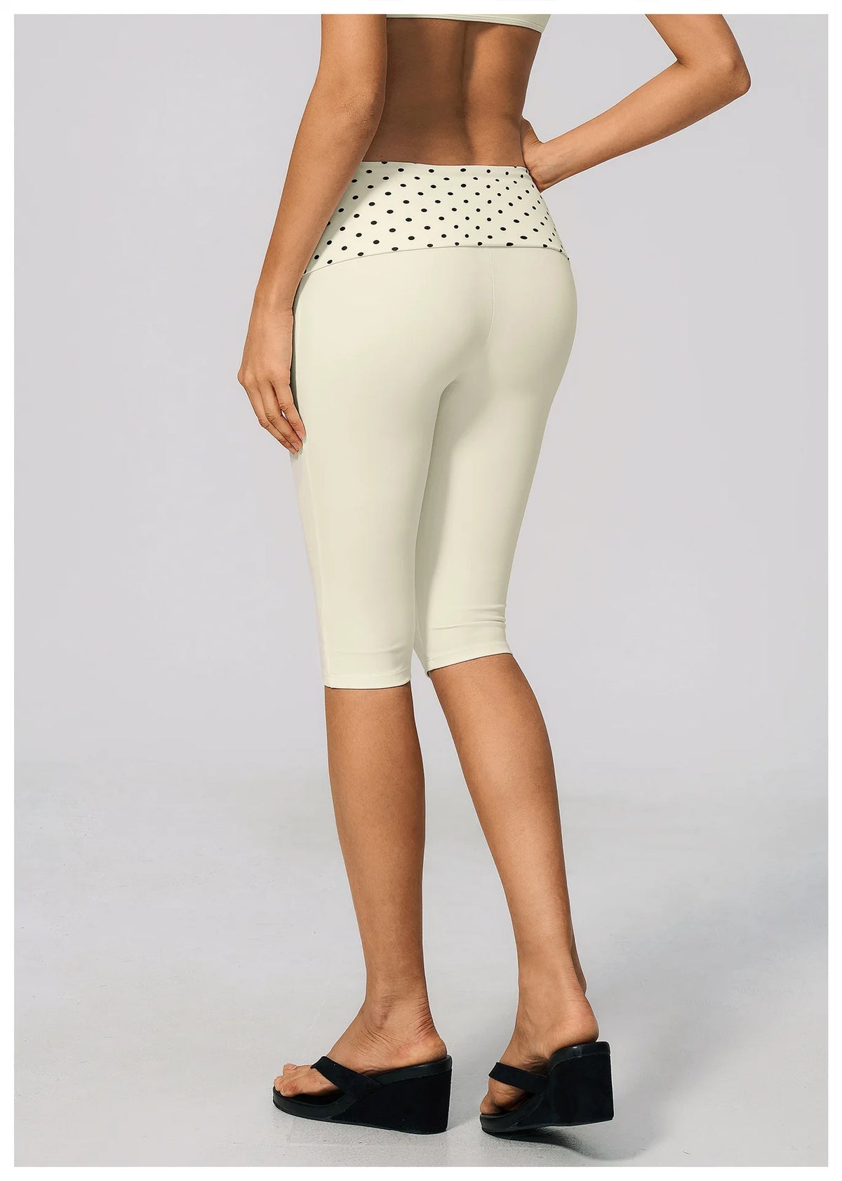 Foldover Waist Yoga Capri Leggings