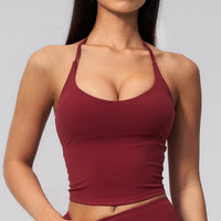 Halter Neck Tie-Up Sports Top