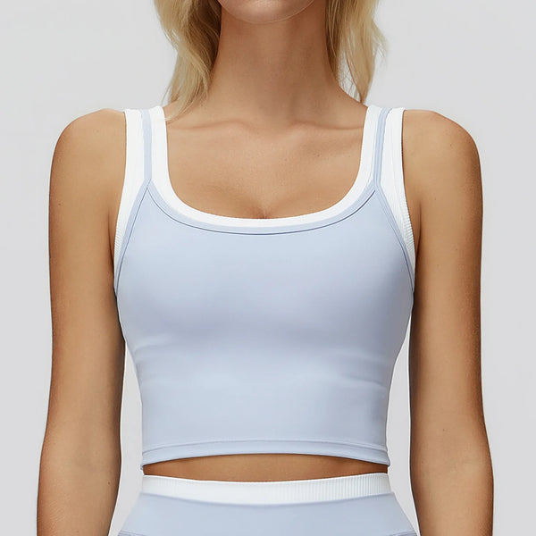 Layering Two-Piece Padded Yoga Tank Top