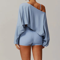 Sleek One-Shoulder Long-Sleeve Top