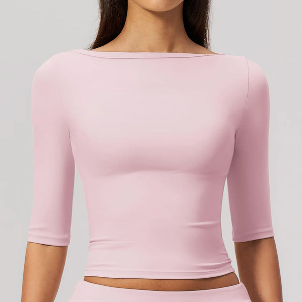 Half-Sleeve Slim Yoga Top