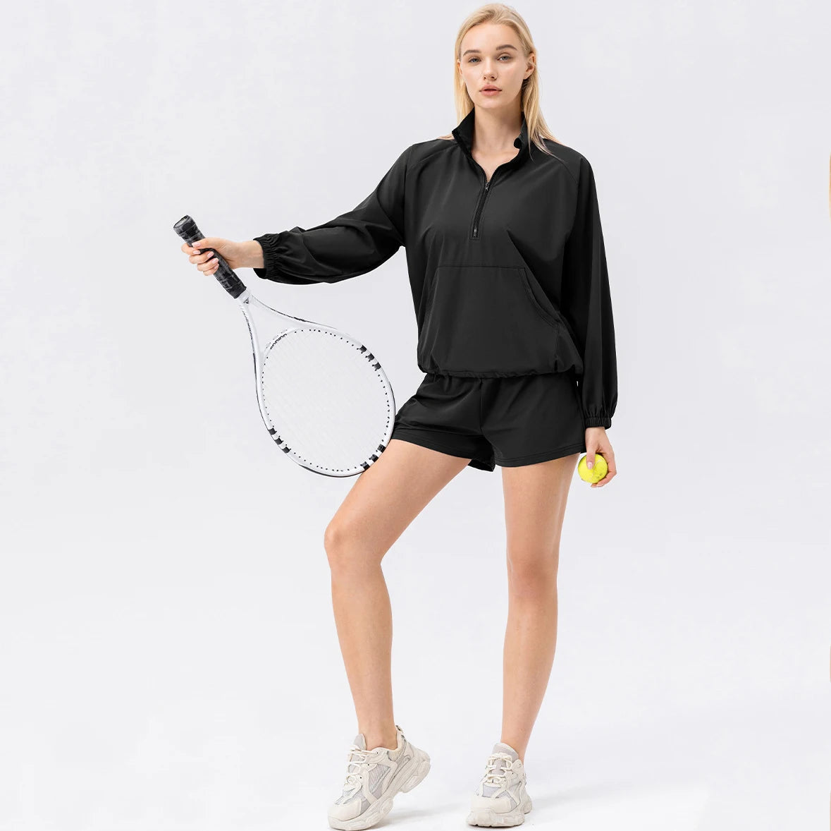 Windproof Hoodie & Shorts Set