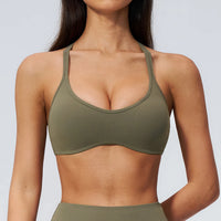 U-Neck Sports Bra with Removable Pads