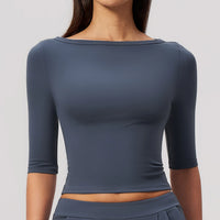 Half-Sleeve Slim Yoga Top
