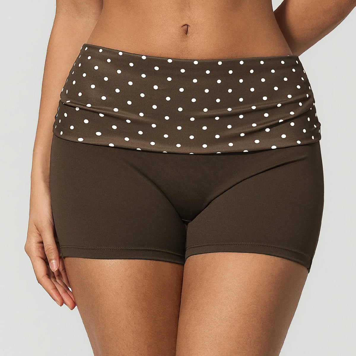 Foldover Waist Gym Shorts