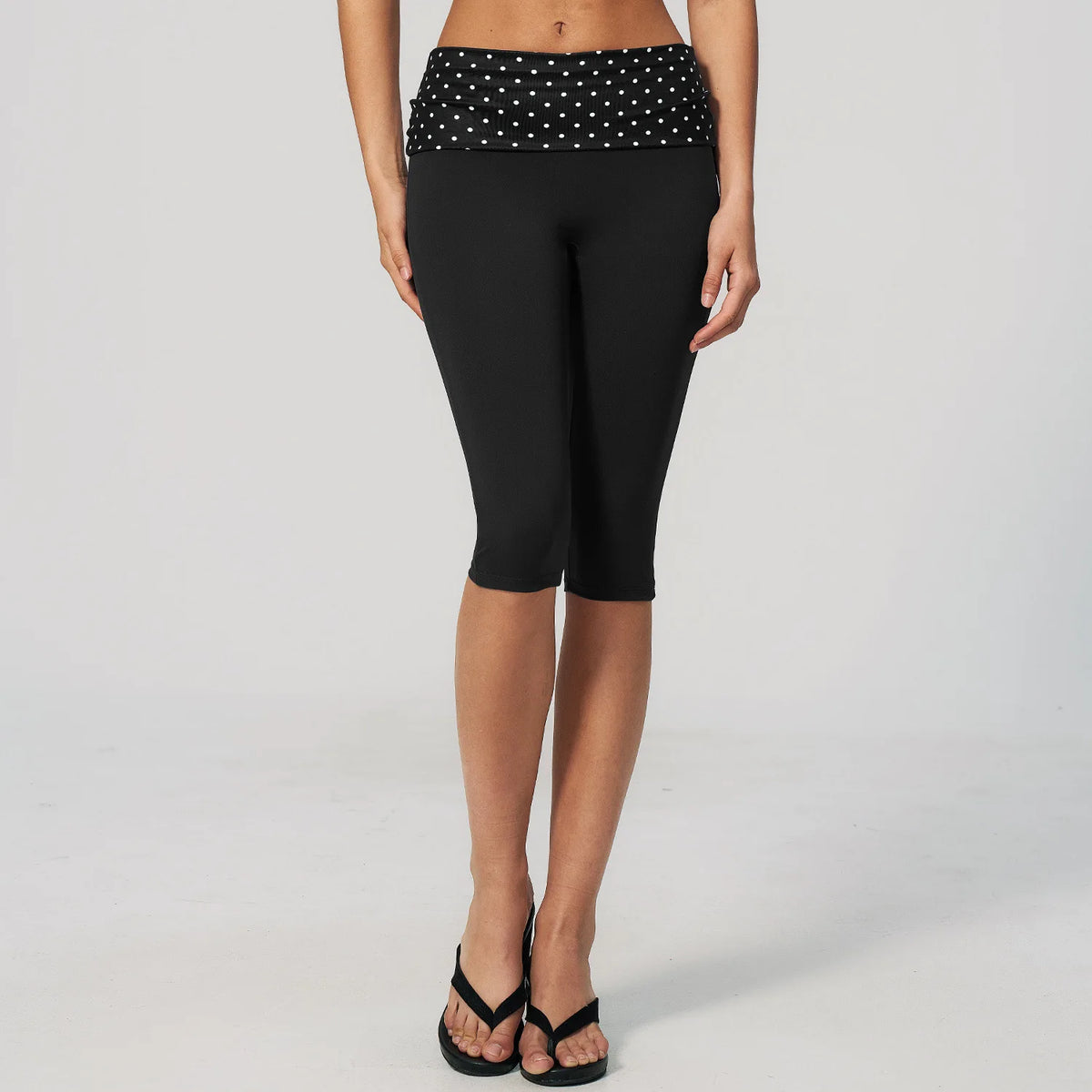 Foldover Waist Yoga Capri Leggings