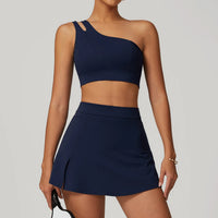One-Shoulder Tennis Skirt Set