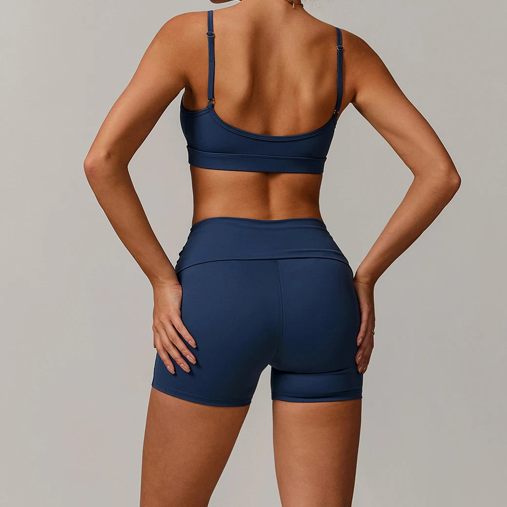 Foldover High-Waist Shorts
