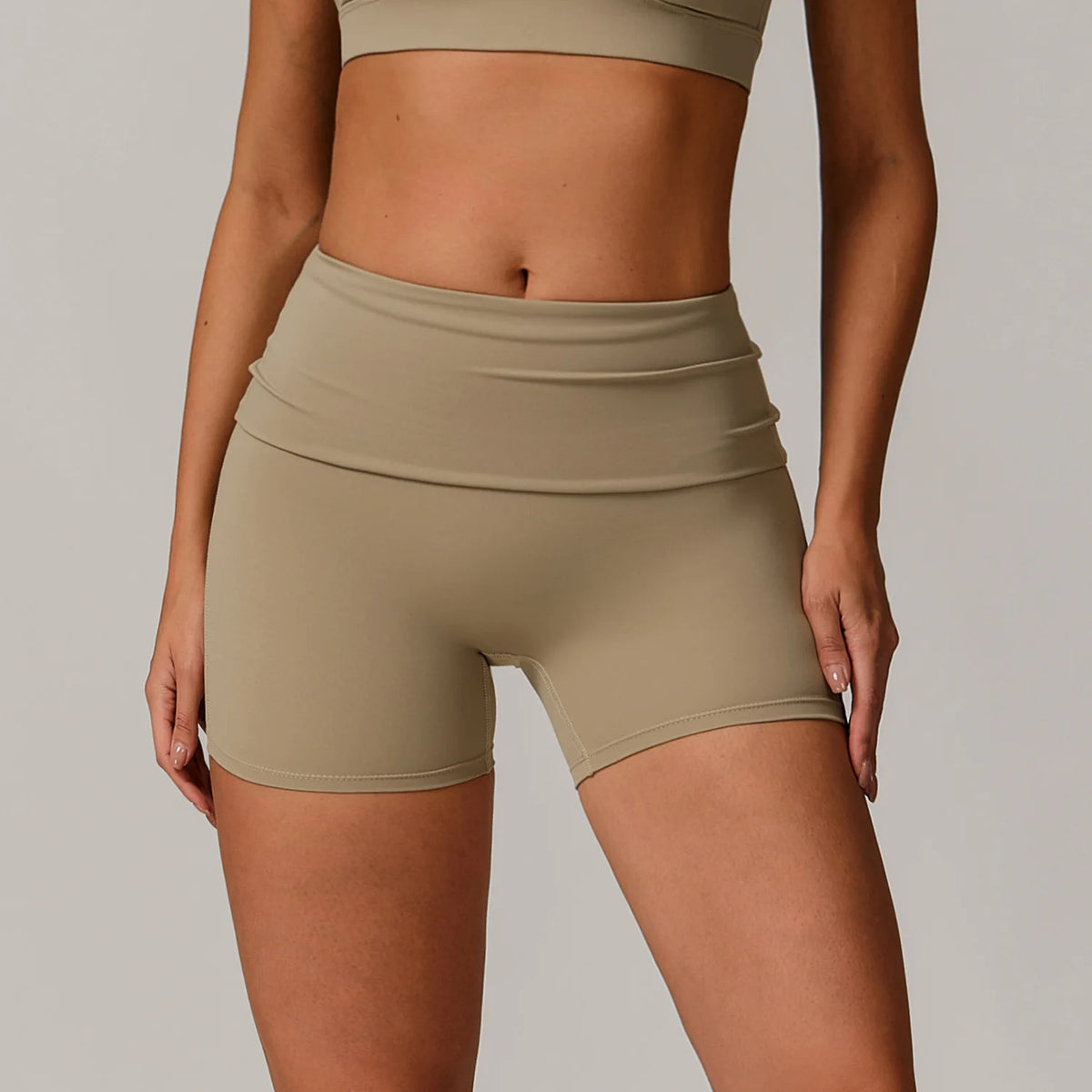 Foldover High-Waist Shorts