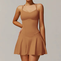 Double-Strap Corset Tennis Dress