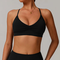 Cinched Strappy Sports Bra