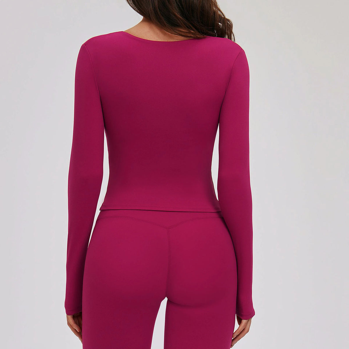 Wrap-Front Long Sleeve Top